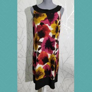 Tiana B. Watercolor Floral Print Shift Dress